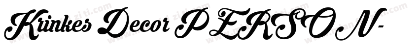 Krinkes Decor PERSON字体转换